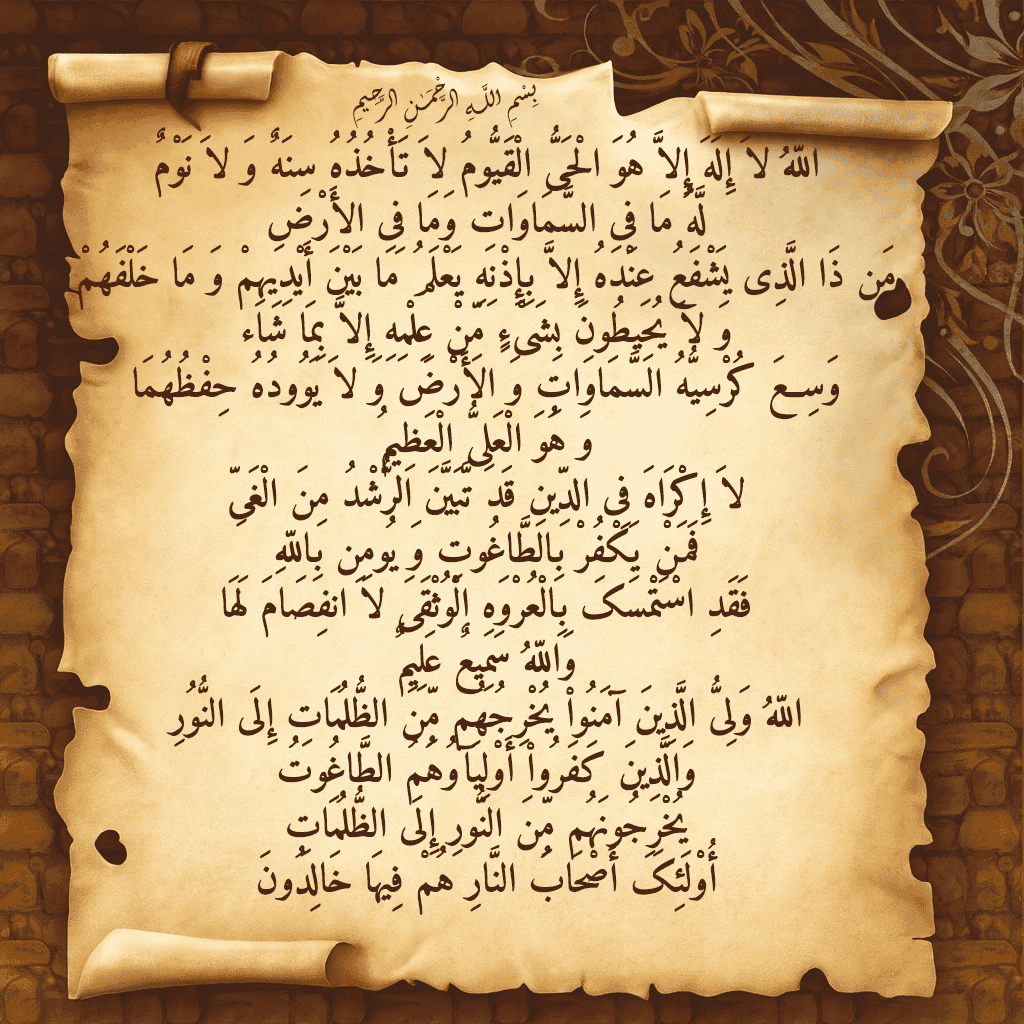 متن آیت الکرسی